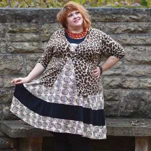 Effie's Heart Coil Print Dress, size 4x